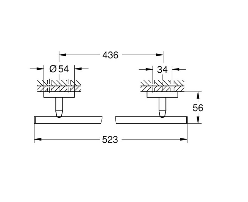 Dvieļu turētājs Grohe Start Cosmo, 430 mm, hroms
