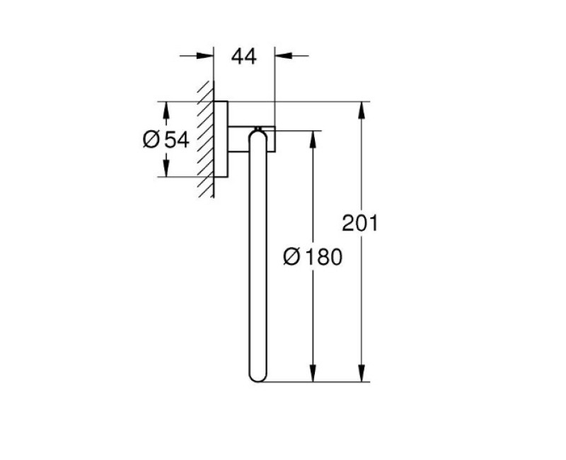 Полотенцедержатель Grohe Start, матовый черный
