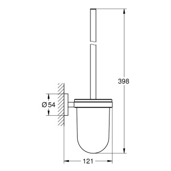 Ершик для унитаза Grohe Start, матовый черный