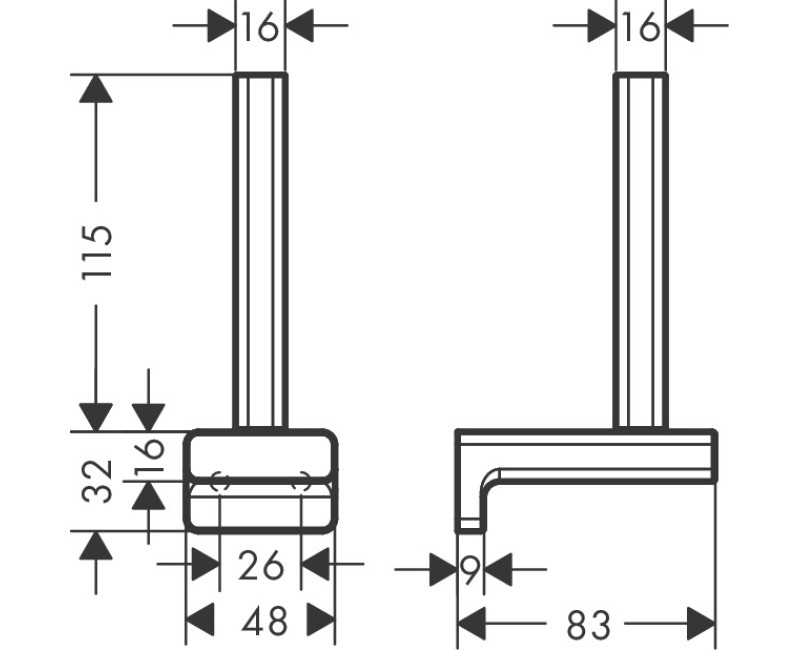 Tualates papīra turētājs Hansgrohe AddStoris, rezerves, matēts balts