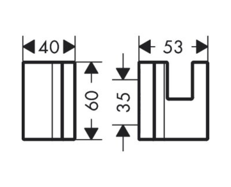 Vannas istabas ākis Hansgrohe Axor Universal Rectangular, brushed black chrome