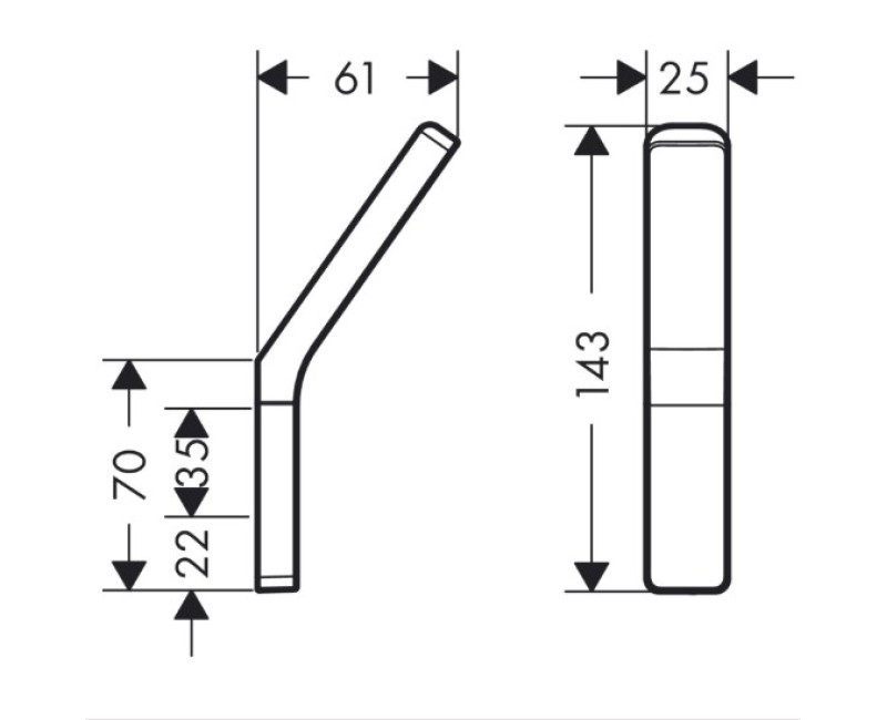 Крючок Hansgrohe Logis, хром