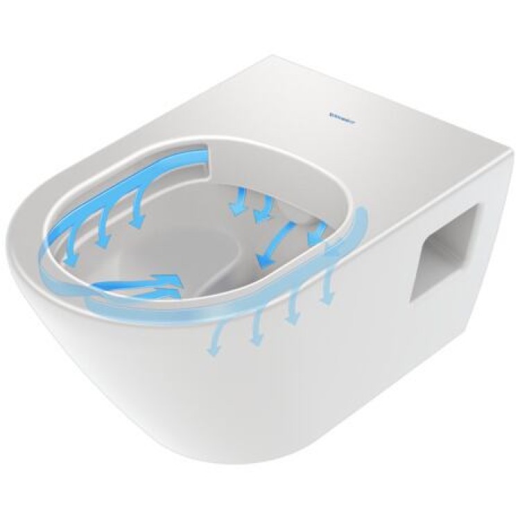 Подвесной унитазDuravit D-Neo Compact Rimless 370 x 540 мм, с крышкой, белый Подвесной унитазDuravit D-Neo Compact Rimless 370 x 540 мм, с крышкой, белый