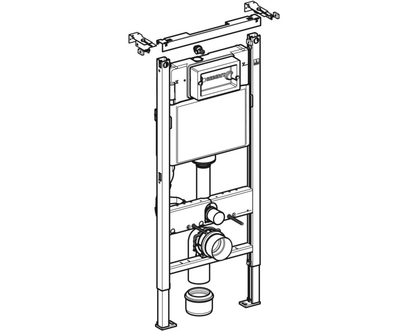 Montāžas rāmis podam Geberit Duofix Basic UP100 Delta, ar stiprinājumiem, 500x120 mm, h=1120 mm