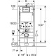 Montāžas rāmis podam Geberit Duofix Basic UP100 Delta, ar stiprinājumiem, 500x120 mm, h=1120 mm Montāžas rāmis podam Geberit Duofix Basic UP100 Delta, ar stiprinājumiem, 500x120 mm, h=1120 mm