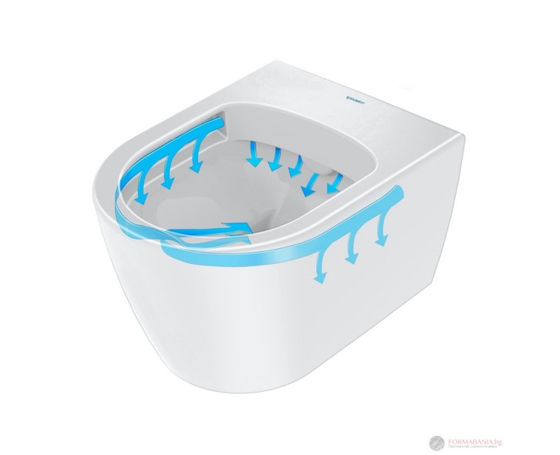 Piekaramais tualetes pods Duravit Soleil by Starck Rimless, 370x540 mm,  ar QR/SC vāku, HF, balts