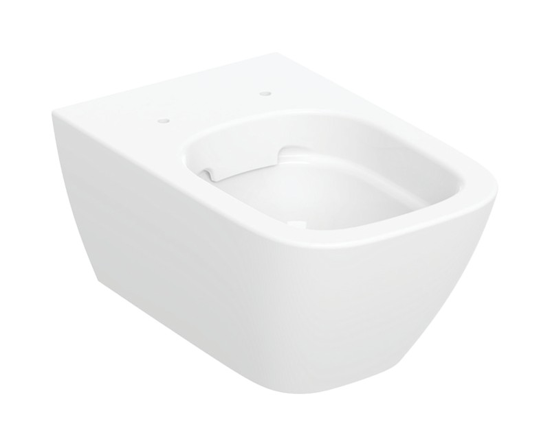 Piekaramais tualetes pods Geberit Smyle Square Rimfree, 350x540 mm, bez vāka balts