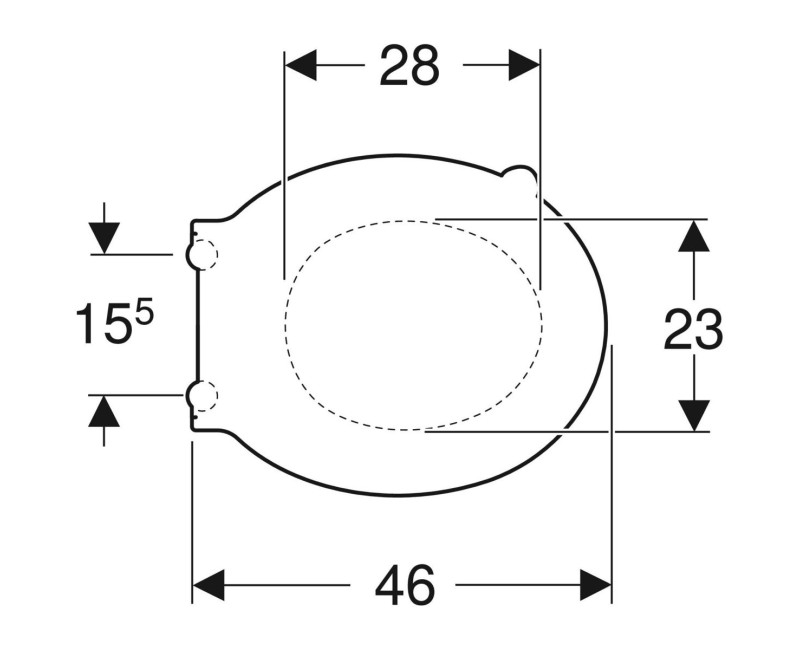 Крышка для унитазa Geberit Selnova, белый/петли из нержавеющей стали