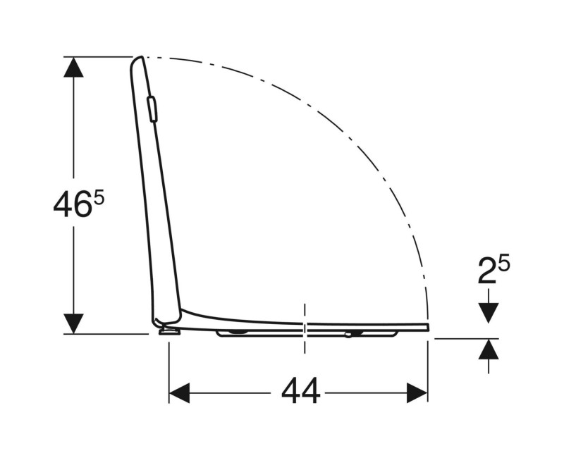 Крышка для унитазa Geberit Selnova, белый/петли из нержавеющей стали