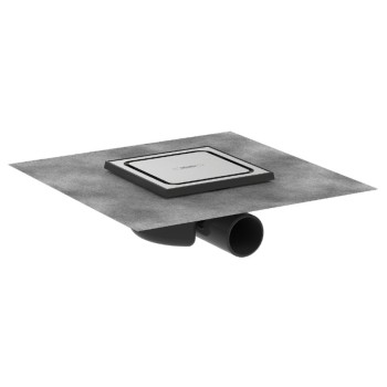 Dušas traps Hansgrohe RainDrain Spot, 150x150 mm, horizontāls, brushed stainless steel