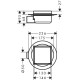 Dušas traps Hansgrohe RainDrain Spot, 150x150 mm, horizontāls, resti no otras puses var flīzēt Dušas traps Hansgrohe RainDrain Spot, 150x150 mm, horizontāls, resti no otras puses var flīzēt