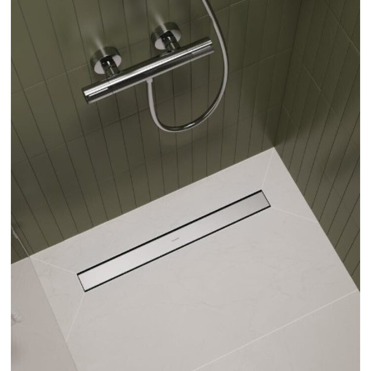 Душевой канал Hansgrohe RainDrain Go, 900 мм, под плитку, матовая нержавеющая сталь Душевой канал Hansgrohe RainDrain Go, 900 мм, под плитку, матовая нержавеющая сталь