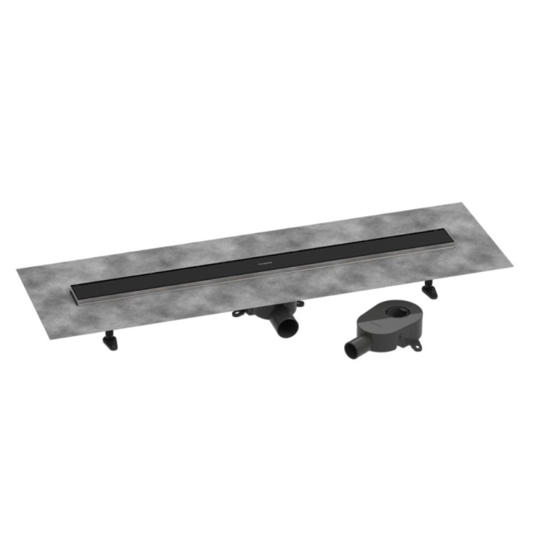 Dušas kanāls Hansgrohe RainDrain Go, 900 mm, flīzējams, matēts melns Dušas kanāls Hansgrohe RainDrain Go, 900 mm, flīzējams, matēts melns
