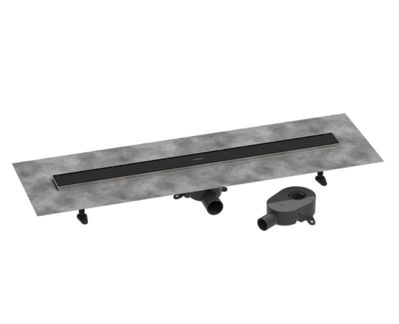 Dušas kanāls Hansgrohe RainDrain Go, 900 mm, flīzējams, matēts melns