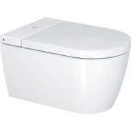 Подвесной унитаз Duravit Starck f Lite Compact Rimless SensoWash, с крышкой, 378x575 мм, белый HG