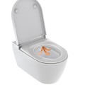 Подвесной унитаз Duravit tarck f Lite Compact Rimless SensoWash, с крышкой, 378x575 мм, белый HG