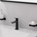 Смеситель для раковины Hansgrohe Logis 110 Fine, с нажимом, черный матовый