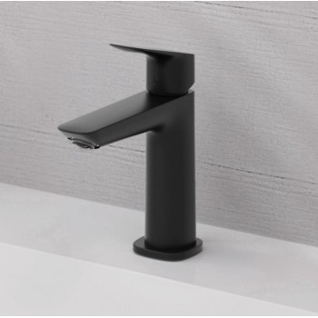 Смеситель для раковины Hansgrohe Logis 110 Fine, с нажимом, черный матовый