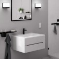 Смеситель для раковины Hansgrohe Logis 110 Fine, с нажимом, черный матовый