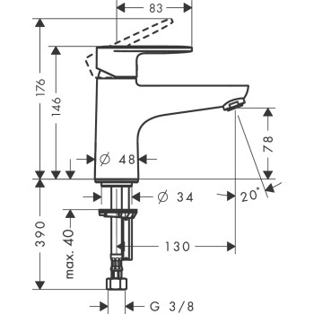 Смеситель для ванны Hansgrohe Vernis Blend, хром