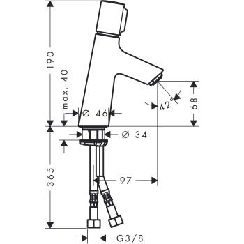 Vannas istabas izlietnes maisītājs Hansgrohe Talis Select E 80, hroms