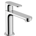 Смеситель для раковины Hansgrohe Rebris S 110, с выдвижным механизмом, черный матовый