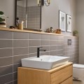 Смеситель для раковины Hansgrohe Zebris CoolStart 110, с выдвижным механизмом, черный матовый