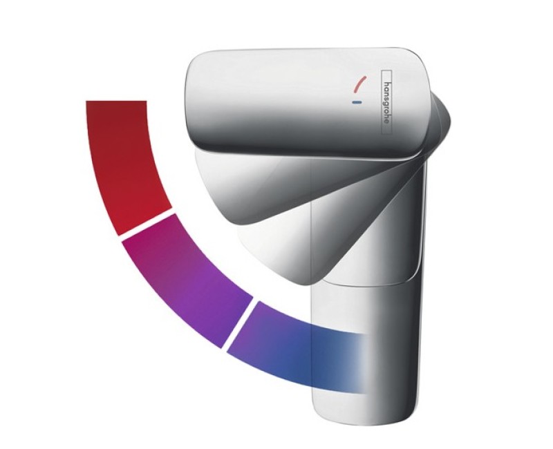 Смеситель для раковины Hansgrohe Zebris CoolStart 110, с выдвижным механизмом, черный матовый