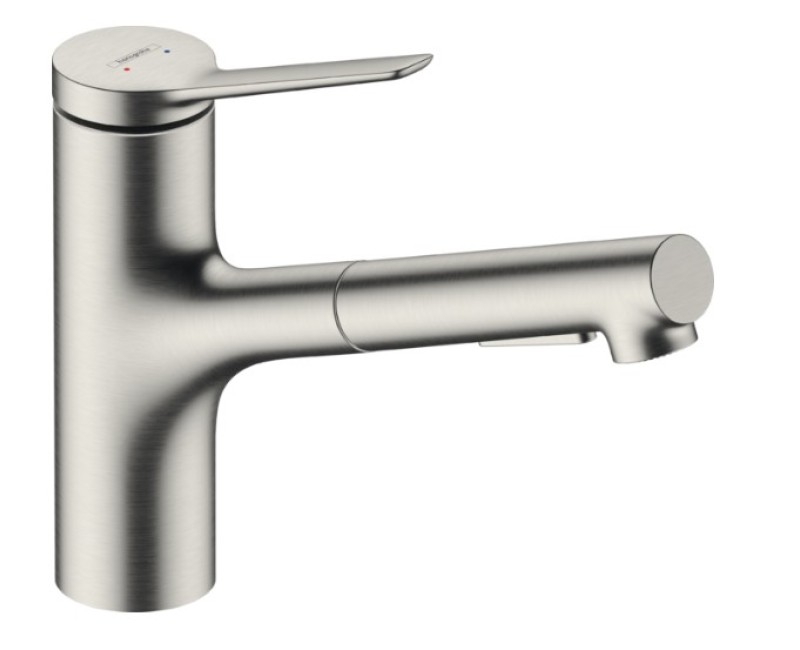 Смеситель для кухонной мойки Hansgrohe Zesis M33-160 2jet, с выдвижной головкой, хром