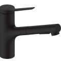 Смеситель для кухонной мойки Hansgrohe Zesis M33-150 2jet, с выдвижной головкой, оптика из нержавеющей стали