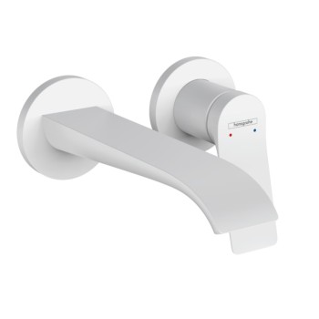 Смеситель для раковины Hansgrohe Vivenis накладная часть, 2 отверстия, выпуск 195 мм, со стены, матовый