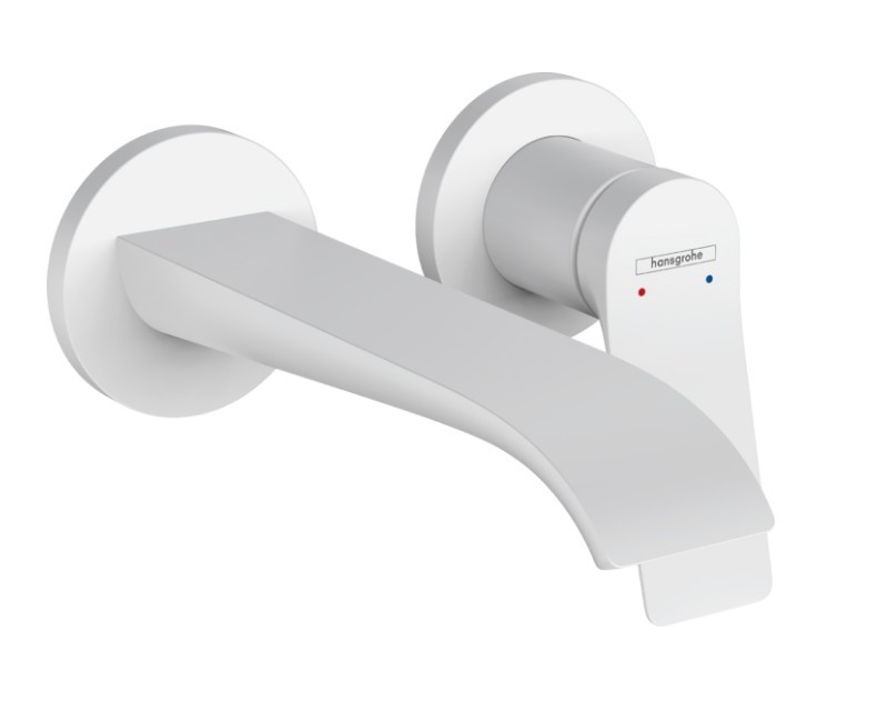 Смеситель для раковины Hansgrohe Vivenis накладная часть, 2 отверстия, выпуск 195 мм, со стены, матовый