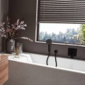 Смеситель для ванны Hansgrohe Finoris накладная часть, 4 отверстия, поверхность, черный матовый + sBox