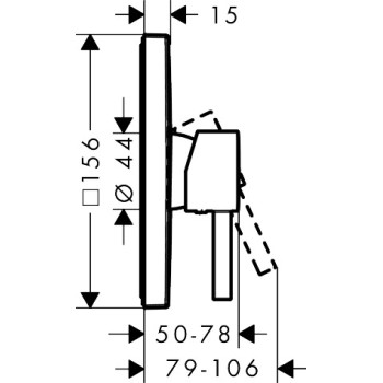 Dušas maisītājs Hansgrohe Finoris virsapmetuma daļa, hroms