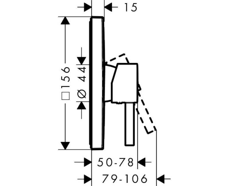 Dušas maisītājs Hansgrohe Finoris virsapmetuma daļa, hroms