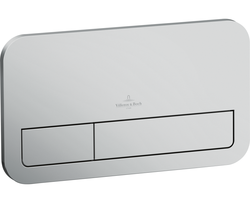 Taustiņš montāžas rāmim Villeroy & Boch ViConnect E200, 253x145 mm, matēts hroms