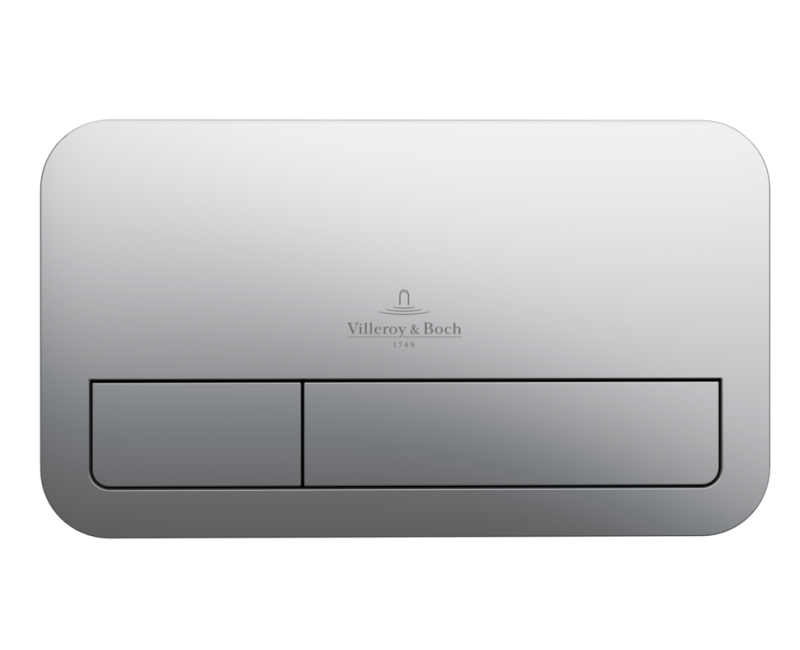 Taustiņš montāžas rāmim Villeroy & Boch ViConnect E200, 253x145 mm, matēts hroms