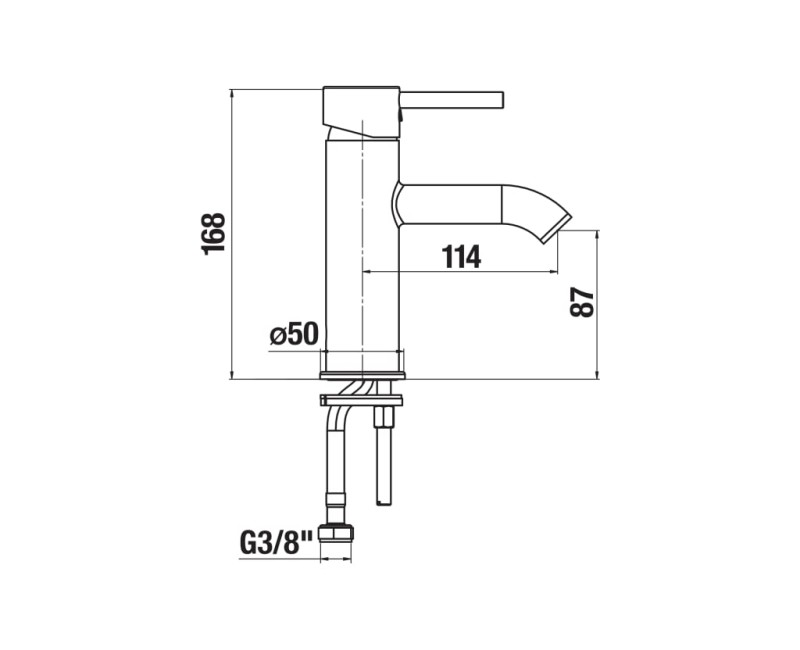Смеситель для раковины для ванной Jika Mio Style, матовый черный