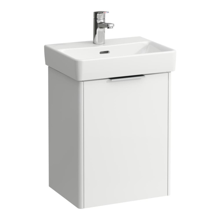 Vannnas istabas skapītis Laufen Base (Pro S), 415x325 mm, h=530 mm, 1D, (Bez izlietnes) kreisā puse, matēts balts