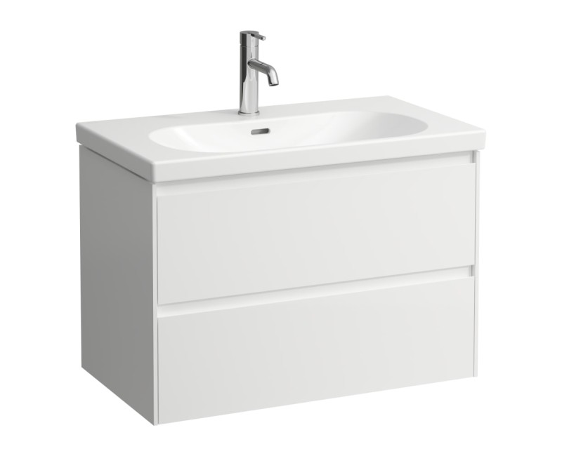 Шкаф для ванной Laufen Lani, 785x440 мм, h=530 мм, 2А, (Без раковины) глянцевый белый