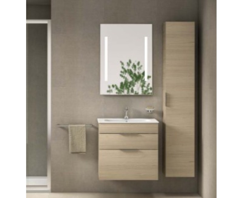 Vannas istabas skapītis ar izlietni Jika Deep, 630x418 mm, h=607 mm, 2D, ash