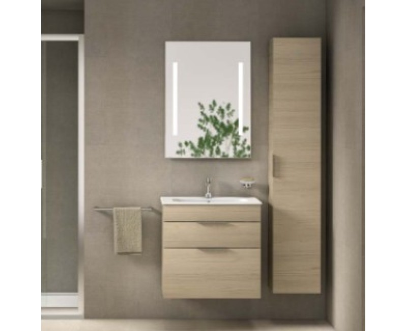 Шкафчик для ванной комнаты с раковиной Jika Deep, 780x418 мм, h=607 мм, 2D, ясень