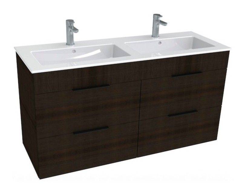 Vannas istabas skapītis ar izlietni Jika Cube, 1200x430 mm, h=607 mm, 4A, dark oak