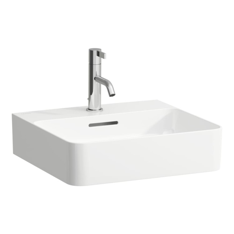 Vannas istabas izlietne Laufen Val, 450x420 mm, balta SaphirKeramik Vannas istabas izlietne Laufen Val, 450x420 mm, balta SaphirKeramik