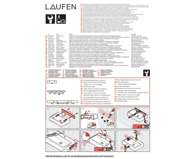 Vannas istabas izlietne Laufen Pro Compact, 550x380 mm, balta