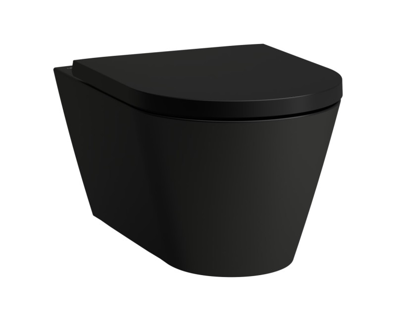 Подвесной унитаз Laufen Kartell Rimless NEW, Без крышки, 370x545 мм, черный матовый