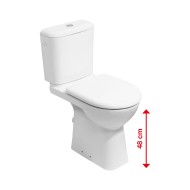 Основание унитаза Jika Deep, 360x670 мм, выпуск горизонтальный, приподнятый 480 мм, белый