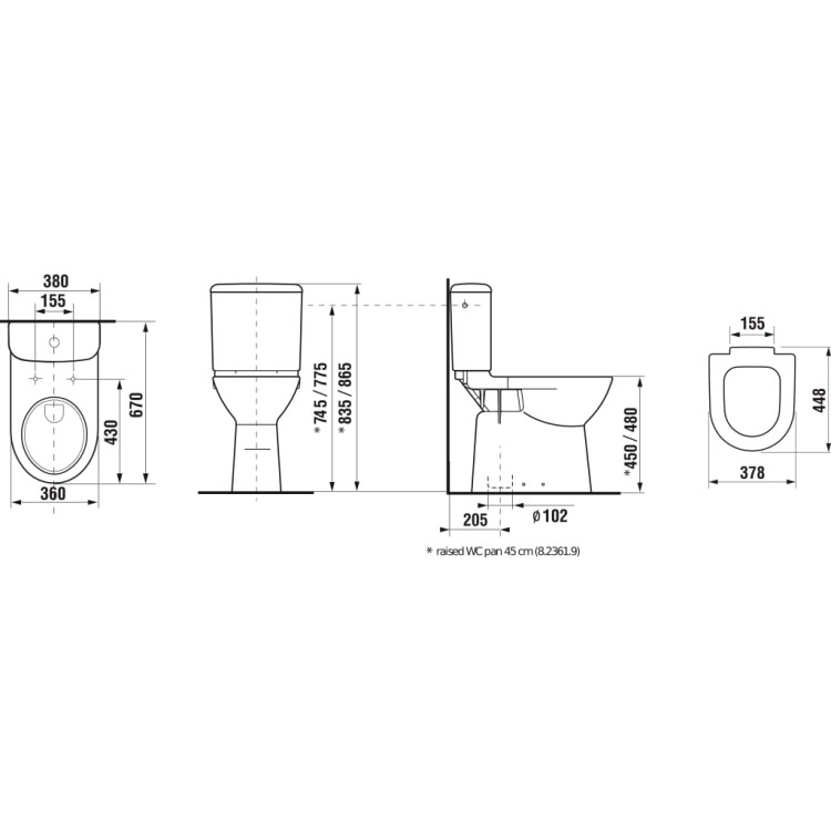 Tualetes poda apakša Jika Deep, 360x670 mm, vertikāls izvads, paaugstināta 500 mm, balta Tualetes poda apakša Jika Deep, 360x670 mm, vertikāls izvads, paaugstināta 500 mm, balta