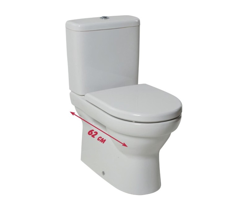 Tualetes poda apakša Jika Tigo, 360x620 mm, universāls izvads, balts