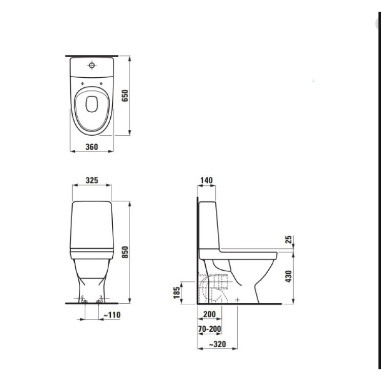 Унитаз Laufen Kompas Rimless, 360x650 мм, универсальный слив, без крышки белый Унитаз Laufen Kompas Rimless, 360x650 мм, универсальный слив, без крышки белый
